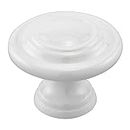 Prime-Line N 7439 Bi-Fold Door Knob – Wide Base, Large Diameter Door Knob For Easy Gripping, Replace Old or Unsightly Knobs, 1-11/16 in. Outside Diameter, Diecast, Classic White Finish (Single Pack)