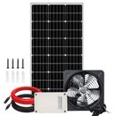 Solar Attic Ventilator Roof Vent Fan 160W Solar Panel Kit for Chicken