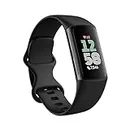 Fitbit Charge 6 Advanced Health and Fitness Tracker with Built-in GPS, Stress Management Tools, Sleep Tracking, 24/7 Heart Rate and more -- Black/Black