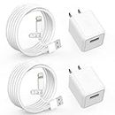 iPhone Charger,Cube iPhone Charger [MFi Certified] 2Pack 6FT Lightning Cable Quick Fast Charging Cord USB Wall Chargers Travel Plug Adapter for iPhone 14/13/12/11/10/X/8 Plus/XR/XS Max/SE/iPad
