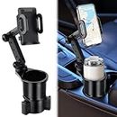 EEEKit Cup Holder Phone Mount for Car, 2 in 1 Universal Cup Phone Holder for Car, 360° Rotation Long Arm Car Phone Mount Cradle Compatible with iPhone Samsung Google All 4.0-7.2 inches Smartphones