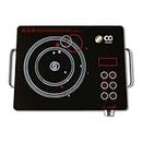 Cine Gold 2200W Multifunction Infra Cooktop: Modern Cooking Convenience with Toughened Glass Touch Panel Display - Compatible with All Utensils, 1-Year Warranty Included (2200 W Red)
