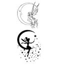 ORDERSHOCK Princess And Moon Tattoo Temporary Tattoo Stickers For Male And Female Fake Tattoo Sticker Tattoo body Art