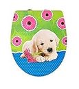 baumarkt – Sedile WC Imola Puppy, con abbassamento automatico bunt, Blu, Verde, Rosa