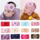 Baby Girls Hair Band Headband Flower Soft Elastic Headwear for Toddler Newborn ☆