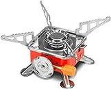 SKADIOO camping stove | Portable Gas Stove And Picnic Butane Gas Burner For Outdoor Camping, Hiking, Mini gas stove,Stainless Steel body, Folding Furnace, Camping Equipment, Gastove With Pouch