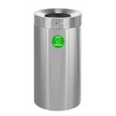 Alpine Industries ALP475-27-CO 27 Gallon Commercial Trash Can - Stainless Steel, Round, Silver