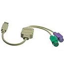 CLASSYTEK USB A Male to 2 x PS2 Female Converter Cable for Keyboard & Mouse