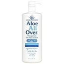 Miracle of Aloe Aloe All Over Super Moisturizing Dry Skin Lotion 32 oz - Made with 72% UltraAloe Aloe Vera Gel. Safe for Everyone: Men, Women, Kids. Restores Dry Skin Fast