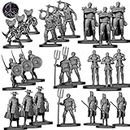 Wildspire 24 Miniatures Town Enemies for DND Monster Miniatures 28mm Fantasy RPG Army Men Soldiers Pack - 8 Unique Characters - D&D Miniatures Bulk Dungeons and Dragons Miniatures | for DND Figures