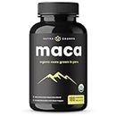 Organic Maca Root Capsules | 180 Vegan Capsules | 700mg Per Capsule | Maca for Men & Women | Red, Yellow & Black Maca Blend with Black Pepper Extract | Maca Supplement for Improved Energy & Mood