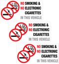 3 x Nichtraucher oder elektronische Zigaretten Fahrzeug Aufkleber bedruckt Vinyl Etikett Taxi
