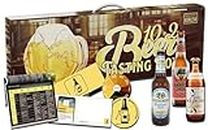 KALEA Beer Tasting Box | mit 10 x 0,33 l Bieren und 2 Verkostungsgläser | tolles Geschenk für alle Männer und Frauen | Bier-Spezialitäten von Privatbrauereien (10x0,33l Deutsche Biere + 2 Gläser)