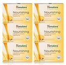 Himalaya Nourishing Cream & Honey Cleansing Bar, Body Soap for Soft and Smooth Skin, Dermatologically Tested, 125 g (4.41 oz), 6 Pack