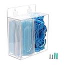 Aphbrada Disposable Mask & Glove Dispenser Box Holder Hygiene Station with Lid Wall Mount Acrylic Double Compartment Emesis Bag Hairnet Shoe Cover Dispenser Organizer Storage Case, Clear