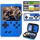 Handheld Game Console, Retro Game Console with 500 Classic FC Games 3.0 Inch Screen 1020mAh Rechargeable Battery Portable Game Console Support TV Connection & 2 Players for Kids Adults (Blue)