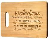 House Warming Gifts New Home, Best Housewarming Gifts for Couple Women Friends Family - Personalized Engraved Bamboo Cutting Board - Special New Home Gift Ideas Kitchen Decor