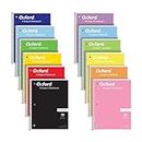 Oxford Spiral Notebook 12 Pack, 1 Subject, College Ruled Paper, 8 x 10-1/2 Inches, Color Assortment May Vary, 70 Sheets (65205)