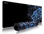 EXCOVIP Blue Leopard Large XL Gaming Mousepad desk mat gaming big mouse pads with designs lapboard keycaps office and gamers keyboard & mouse accessories gaming cool and nice mouse pad 3522 (70×30CM)-