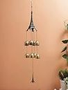 CraftVatika Metal Eiffel Tower Wind Chime Chimes Hanging for Balcony Garden Positive Energy Decoration - Home Decor Items, 25 Inch (Eiffel)