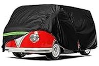 Car Cover Compatible with VW Bus T1 T2 T3 1950-1992, 6-Layers 210T Windproof All Weather Waterproof UV Sun Protection Snow Dust Storm Resistant with Straps Outdoor Covers