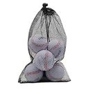 Urspasol Soft Baseballs 6 Pack Practice Baseball with Mesh Bag Foam Baseballs for Youth Teenager Players Training Ball Soft Tballs Indoor Outdoor Play White