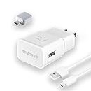 Adaptive Fast Charging Wall Charger Adapter for Samsung Galaxy S10 S9 Plus EP-TA20JWE Bundled with UrbanX Type C Cable Cord - 4ft and OTG Adapter - Fast Charging Kit - 3 Items - White