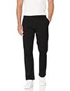 Tommy Hilfiger Men's Comfort Stretch Cotton Chino Pants in Custom Fit, Deep Knit Black, 34W x 30L