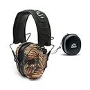 Walkers Razor Slim Electronic Hearing Protection Muffs (Sound Amplification & Suppression) with Protective Case (American Flag) Bundle