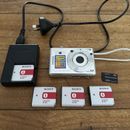 Sony Cyber-Shot Digital Camera Bundle -DSC-W30  6mp Zeiss - Charger & 4x Battery