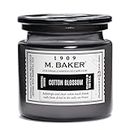 Colonial Candle Cotton Blossom Scented Jar Candle, M. Baker Collection, 2 Wick, Grey, 14 oz - Up to 60 Hours Burn