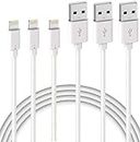 Quntis iPhone Cable, 3Pack 3FT iPhone Charger Cable MFi Certified iPhone Lightning Cord Compatible with iPhone 14 13 12 Pro 11 Xs Max XR X SE 8 Plus 7 Plus 6 5s iPad Pro iPod Airpods - White