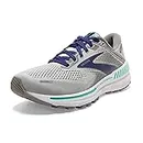 Brooks Women's Adrenaline GTS 22 Supportive Running Shoe, Alloy/Blue/Green, 6.5