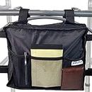 KosmoCare Detachable Walker Bag - Hands Free Storage - Senior Walker Accessory - Fits Most Wide and Narrow Styles - Black