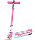 Startfun Electric Scooter for Kids Ages 4-8 with Flashing Wheel, 100W Motor Up to 5 Mph & 5 Miles, Kids Electric Scooter with Adjustable Height for Girls and Boys