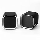 moloroll Computer Speakers for Desktop PC, Laptop, Mac, USB Powered, Small Wired 2.0 Channels Dual Stereo Clear with Bass Less Distortion