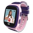 4G Kids Smart Watches Girls with GPS Tracker & Video Calling Kids Cell Phone Watch for Girls Age 5-12, One-Key SOS Call Voice Chat Camera Alarm Clock Touch Screen Smart Watch Gifts for Kids (Pink)
