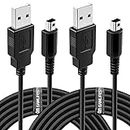 [2 Pack] 4FT 3DS 2DS DSi Charger Cable Power USB Charging Cord Compatible with Nintendo New 3DS XL/New 3DS/ 3DS XL/ 3DS/ New 2DS XL/New 2DS/ 2DS XL/ 2DS/ DSi/DSi XL, Black