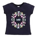 Hopscotch Girls Cotton Tees in Navy Color for Ages 6-12 Months (OLD-4640332)