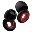 LOZIEMI Quiet Ear Plugs for Sleep, Noise Reduction – Super Soft, Reusable Hearing Protection in Flexible Silicone for Sleep, Concerts Noise Sensitivity - 8 Ear Tips in XS/S/M/L – 28dB (black, Medium)