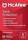 McAfee Total Protection 2024, 1 Device | Antivirus, VPN, Password Manager, Mobile and Internet Security | PC/Mac/iOS/Android|1 Year Subscription | Activation Code by Post