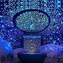 WINICE Remote Control and Timer Design Seabed Starry Sky Rotating LED Star Projector for Bedroom, Night Light for Kids, Night Color Moon Lamp for Children Baby Teens Adults((Blue)…
