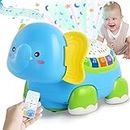 Baby Toys, Elephant Crawling Musical Baby Toys, Early Learning Educational Toy Starlight & Music, Birthday Gift for Toddler Boy Girl,0 3 6 12 18month