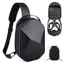 Ainiv Hard Carrying Case for Oculus Quest 2 VR Headsets and Controllers Acessories Protective Waterproof Crossbody Shoulder Chest Backpack Fit for Elite Strap with Storage Bag