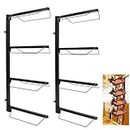 HDYEGY 2 Park Saddle Rack,4 Tier Wall Mounted Saddle Rack Stand for English and Western Saddles,Ideal for Horse Tack Room Stable Barn and Farm