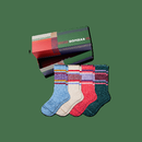 Women's Merino Wool Blend Calf Sock 4-Pack Gift Box - Pink Poppy Mix - Medium - Bombas