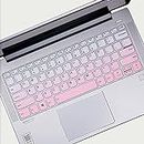 Laprite, Keyboard Protector Cover for 2021 2020 Lenovo Flex 5 14", Ideapad 5 14",Silm 7 9 14", Yoga 5i 7i 9i 14,IdeaPad Flex 5 5i 14, IdeaPad Slim 5i 7i Pro, ThinkBook 14 14s G2 G3 - Gradient Pink