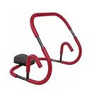 IRIS Fitness Ab Roller Abdominal Crunch Exercise Machine, Portable Crunch Trainer Workout Home Gym Equipment (Red)
