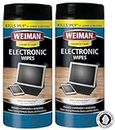 Weiman Electronic Wipes - Non Toxic Safely Clean Your Laptop, Computer, TV, Phone, and Tablet Screens - All Electronic Equipment - Electronic Cleaning Wipes - 30 Count (2 Pack)