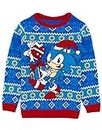 Sonic the Hedgehog Kids Christmas Jumper | Boys Girls Video Game Movie Festive Navy Knitted Sweater | Xmas Gifts for Him Her 11-12 Years